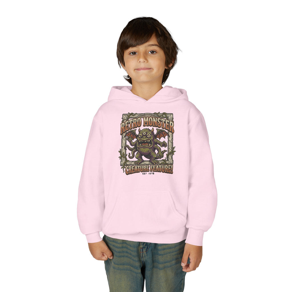 Youth Hoodie — "Retro Monster: Creature Feature" Graphic Pullover