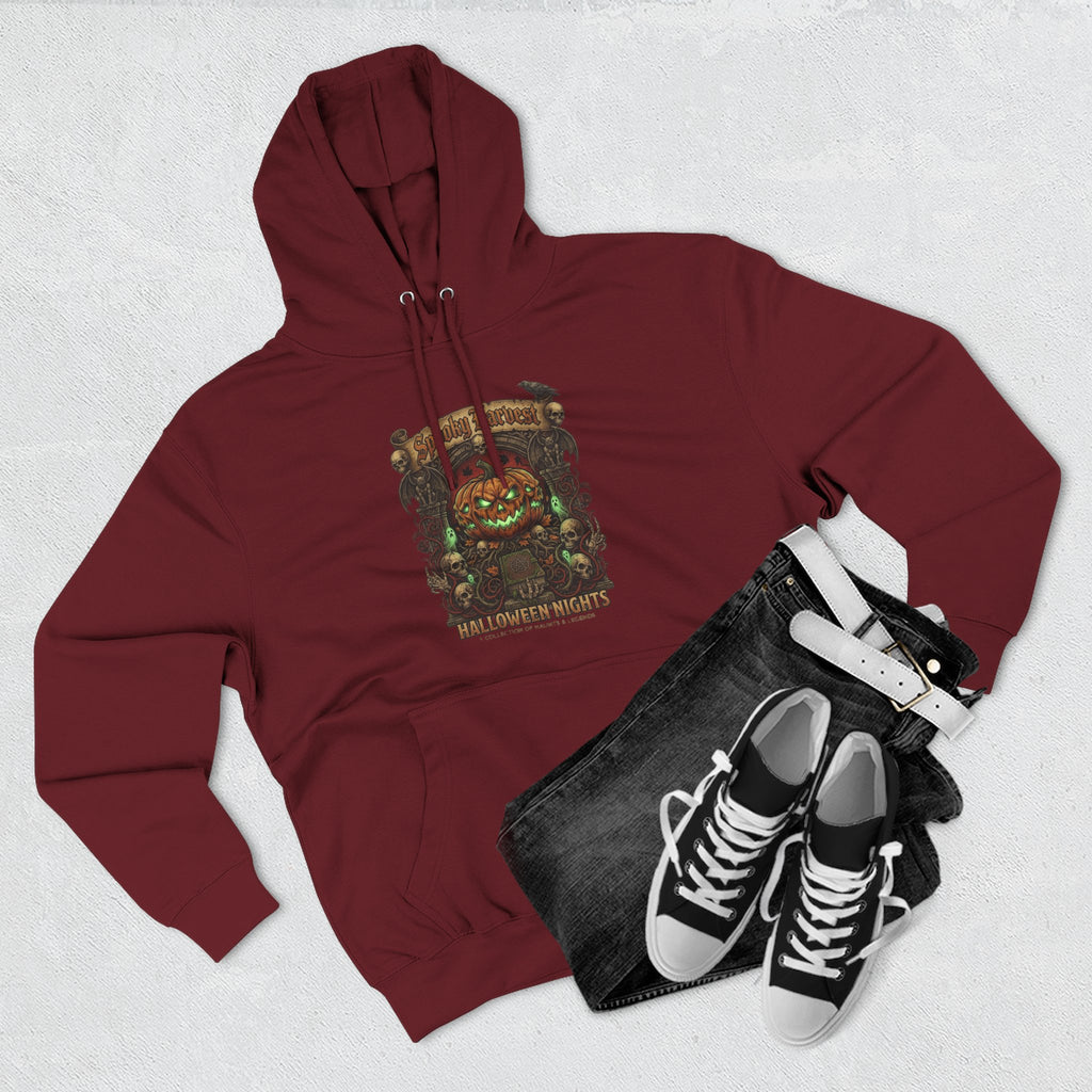 Jack-O'-Lantern Shrine Halloween Hoodie — Spooky Pumpkin Graphic Pullover