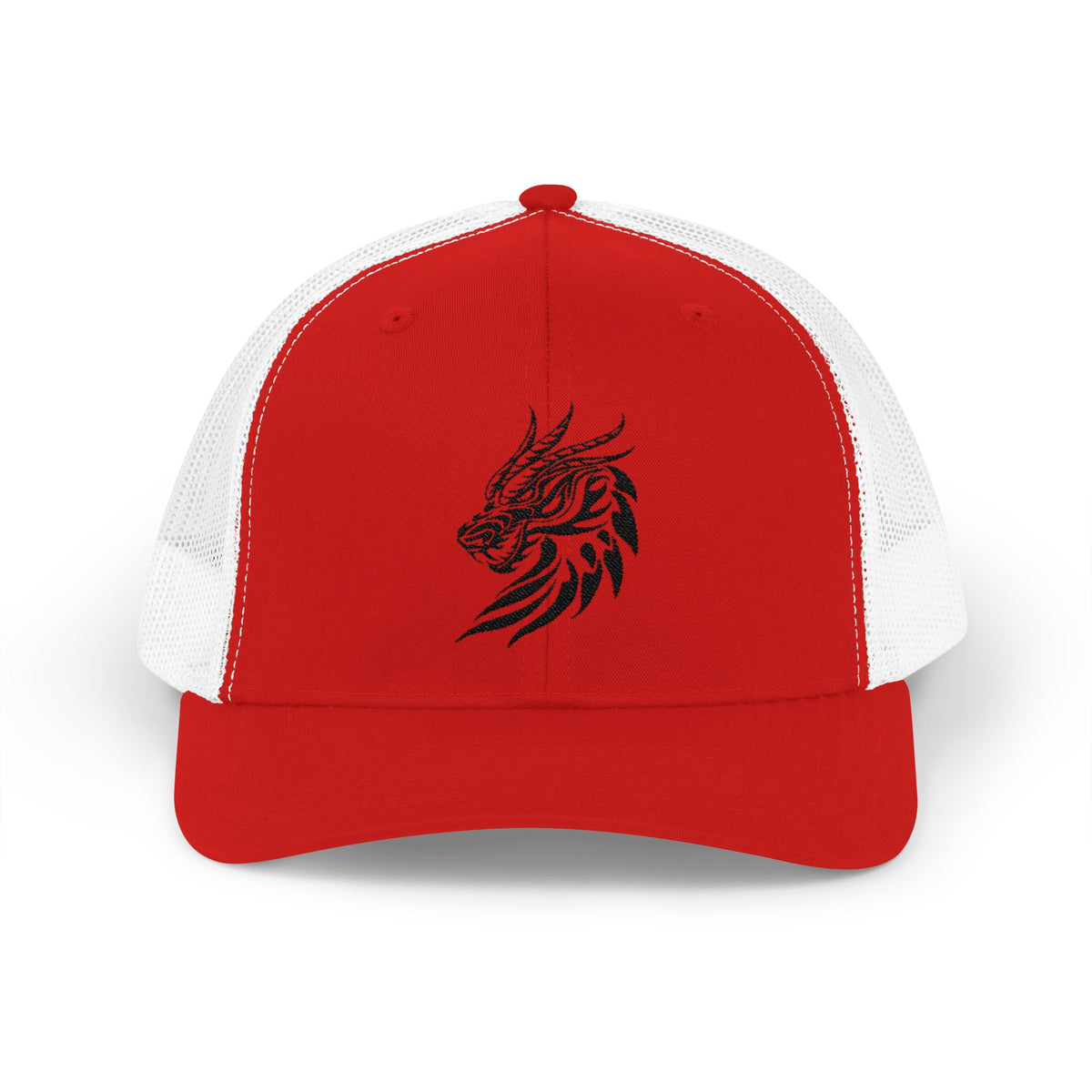 Trucker Cap — Black Tribal Dragon Snapback