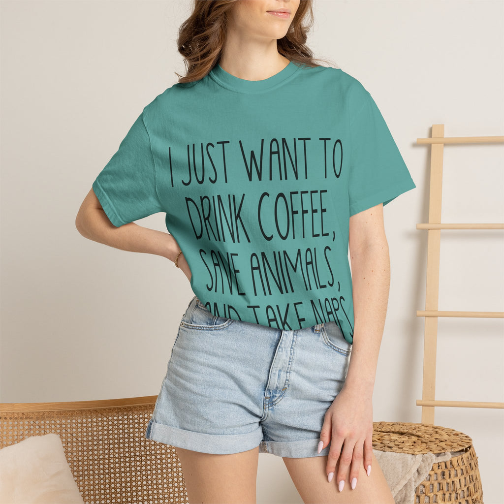 Coffee, Save Animals & Naps T-Shirt
