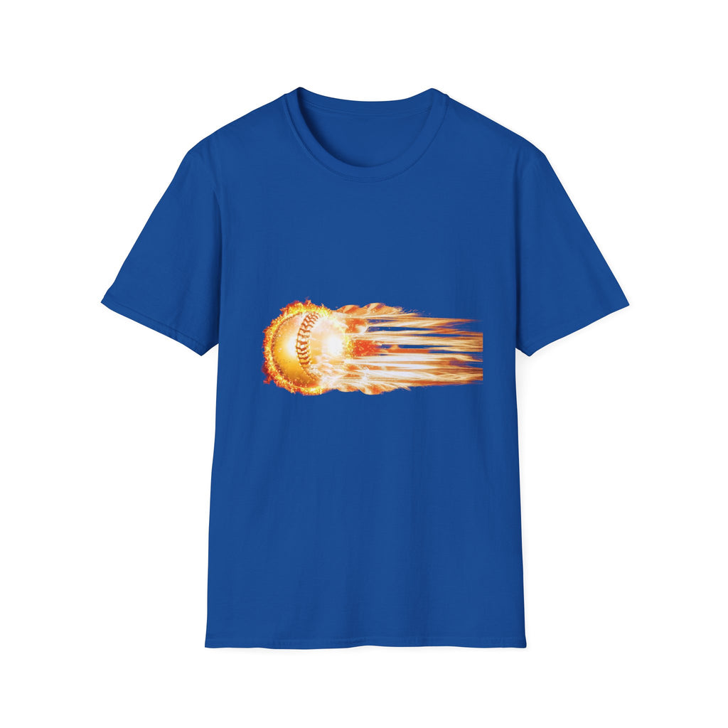 Baseball Fireball T-Shirt — Fast Pitch Meteor Graphic Tee