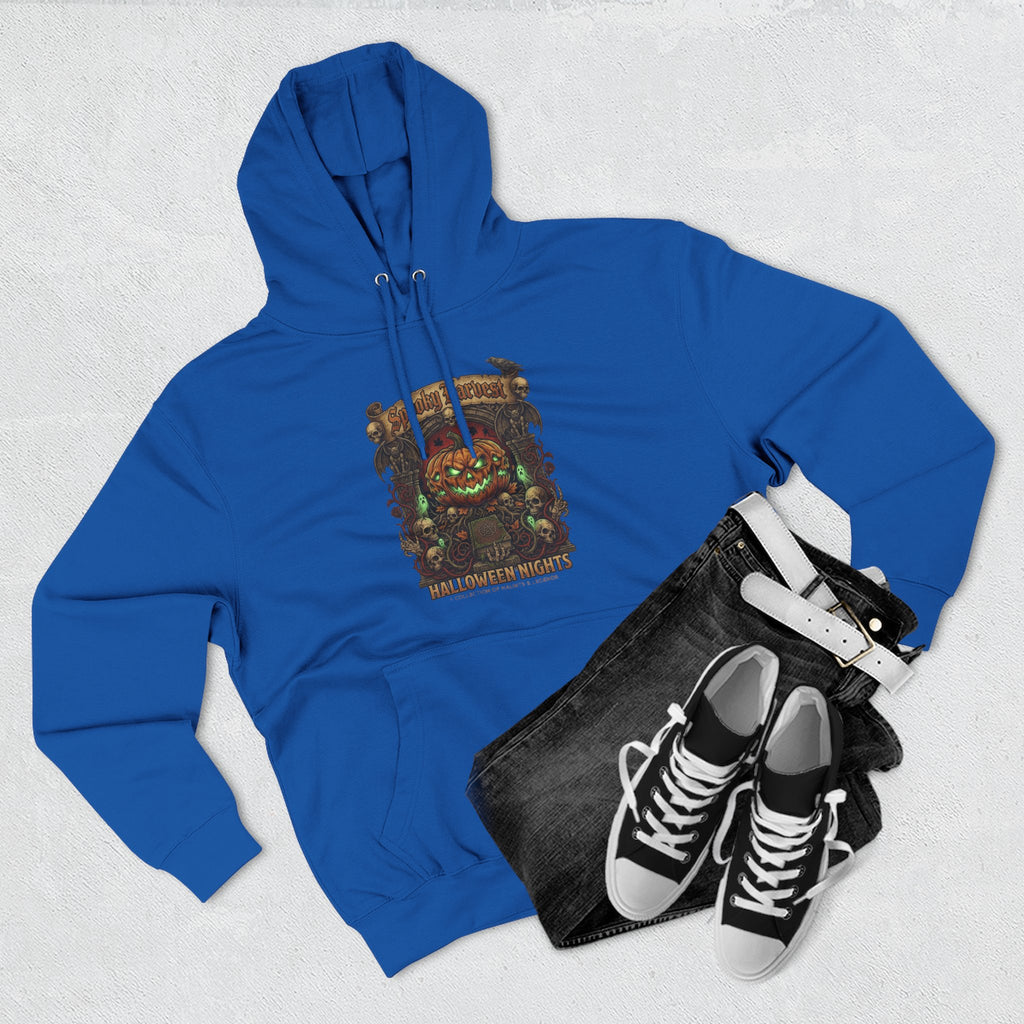 Jack-O'-Lantern Shrine Halloween Hoodie — Spooky Pumpkin Graphic Pullover