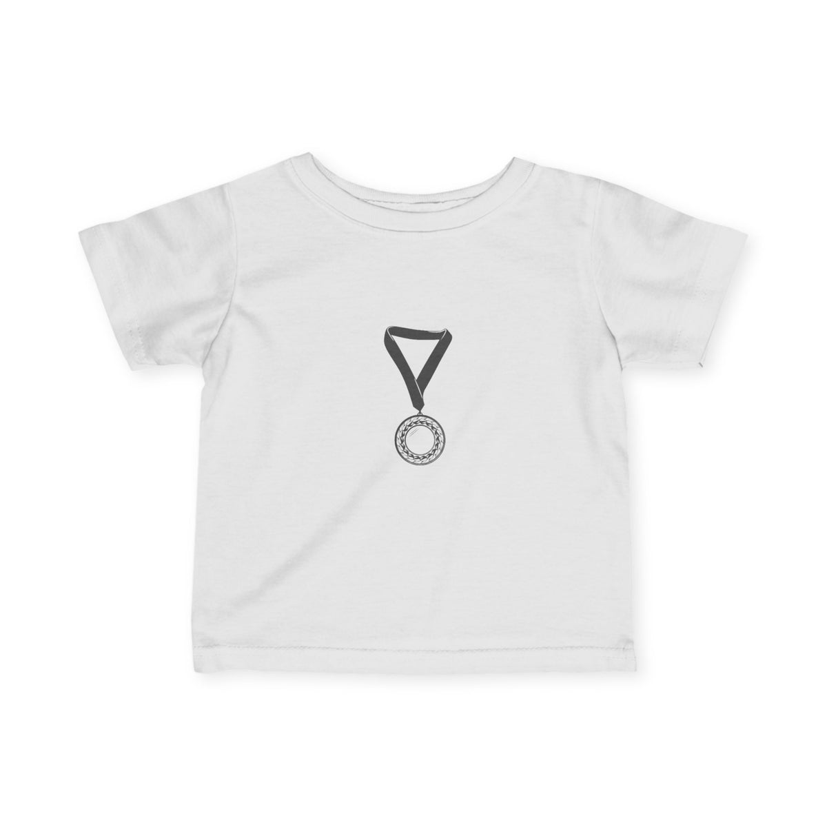 Infant Tee — Cute Medal Graphic Baby T-Shirt (Award Ribbon Design)