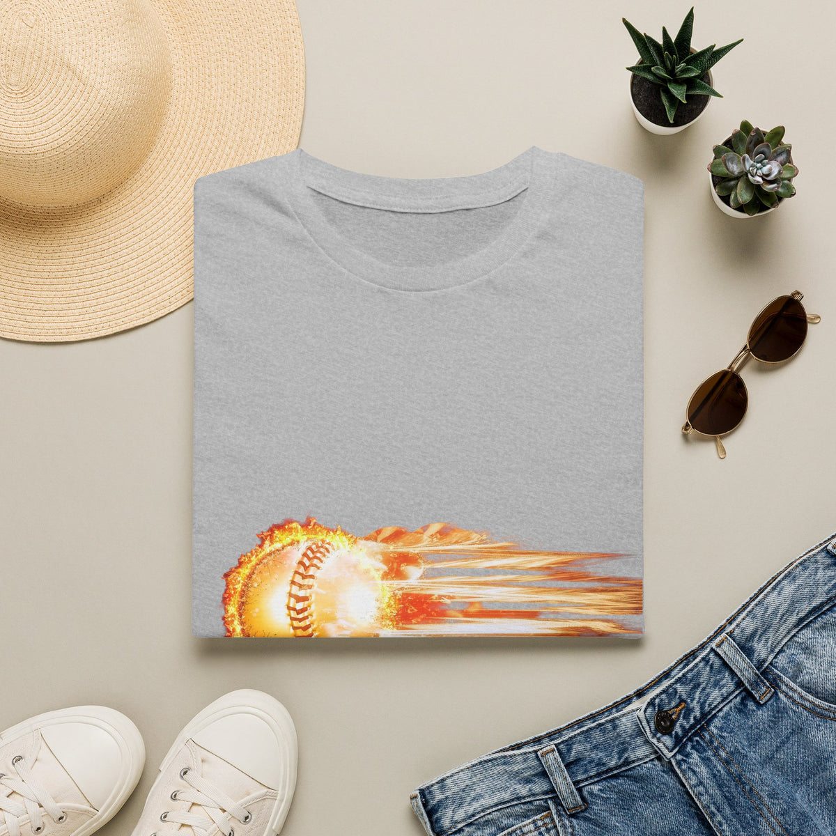 Baseball Fireball T-Shirt — Fast Pitch Meteor Graphic Tee