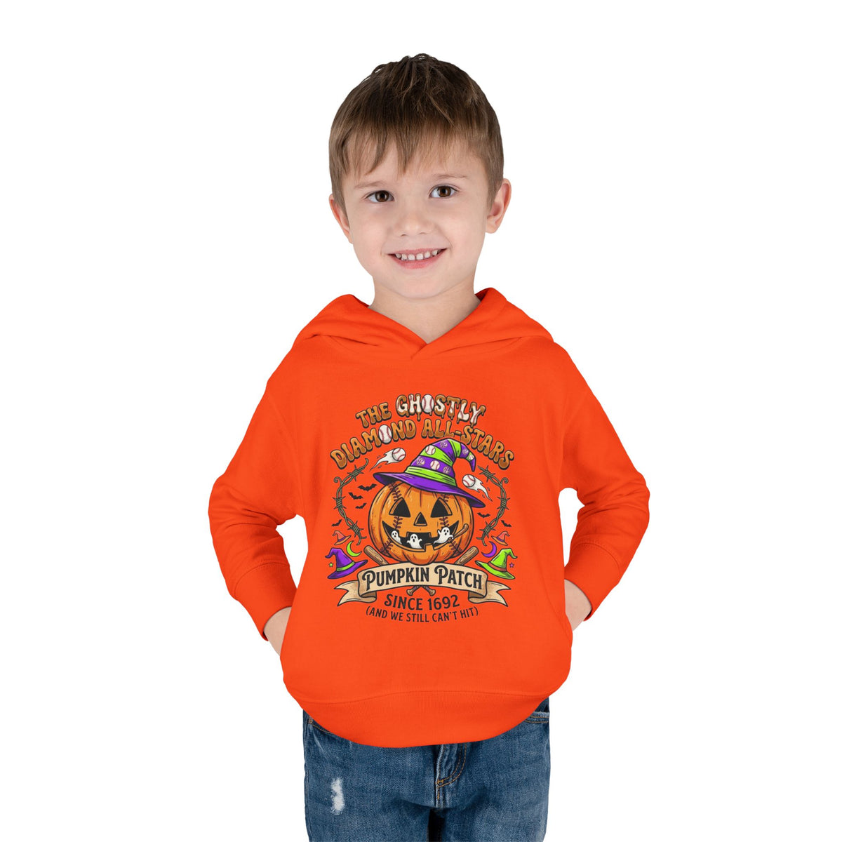 Toddler Hoodie - Cute Halloween Pumpkin Patch Pullover ("Pumpkin Patch Since 1692")
