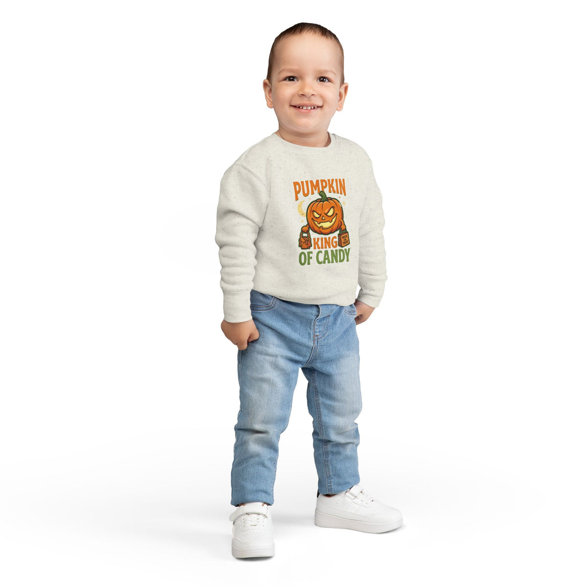 Toddler Sweatshirt - 'Pumpkin King of Candy' Halloween Pullover