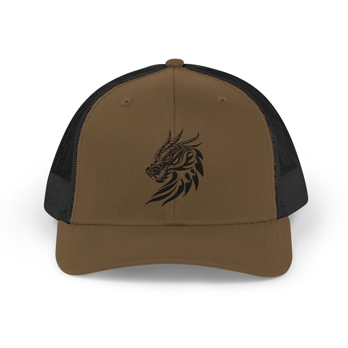 Trucker Cap — Black Tribal Dragon Snapback
