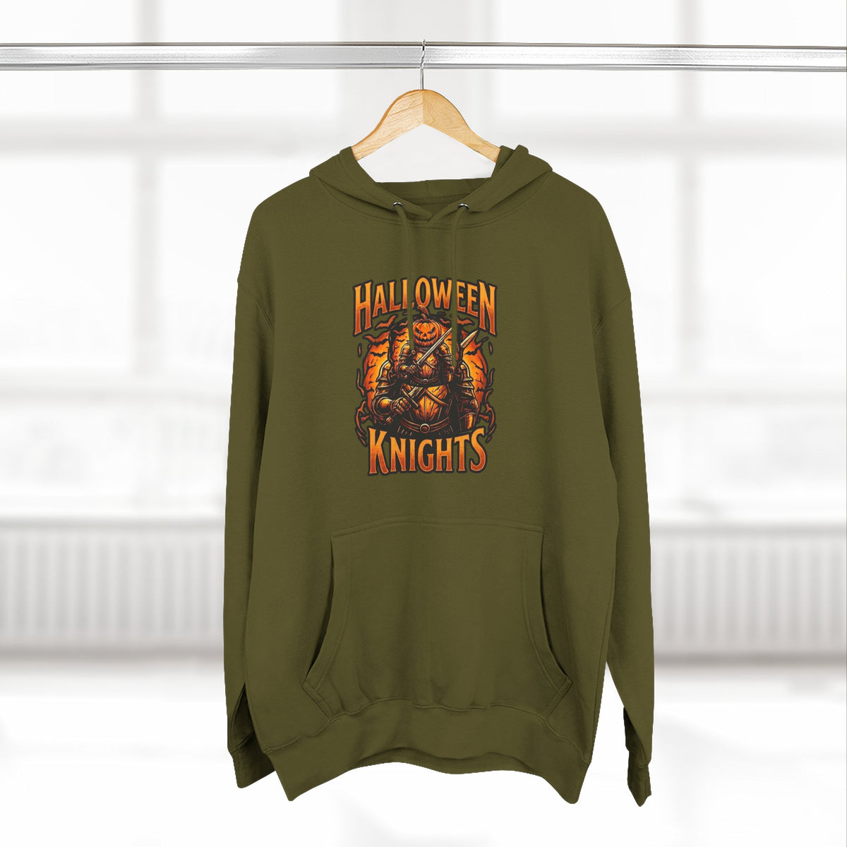 Halloween Knights Hoodie — Pumpkin Skull Graphic Pullover