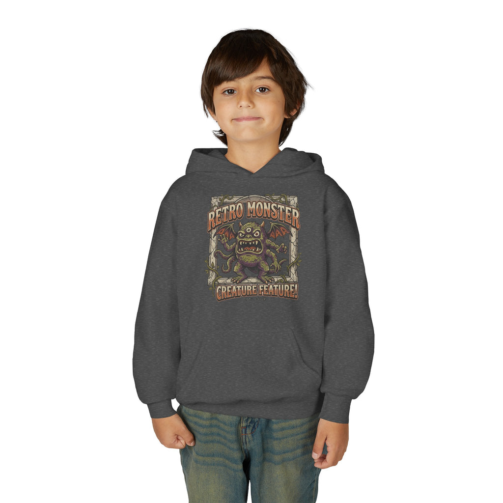 Youth Hoodie — "Retro Monster: Creature Feature" Graphic Pullover