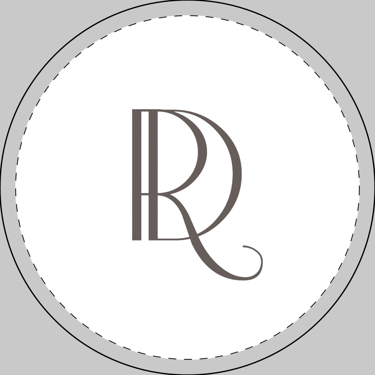 Monogram R Circle Car Magnet — Elegant Initial R Vehicle Decal