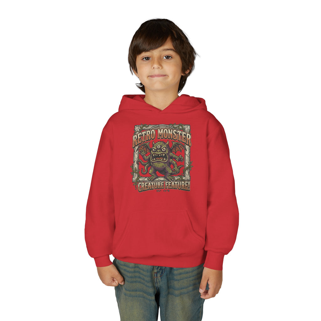 Youth Hoodie — "Retro Monster: Creature Feature" Graphic Pullover
