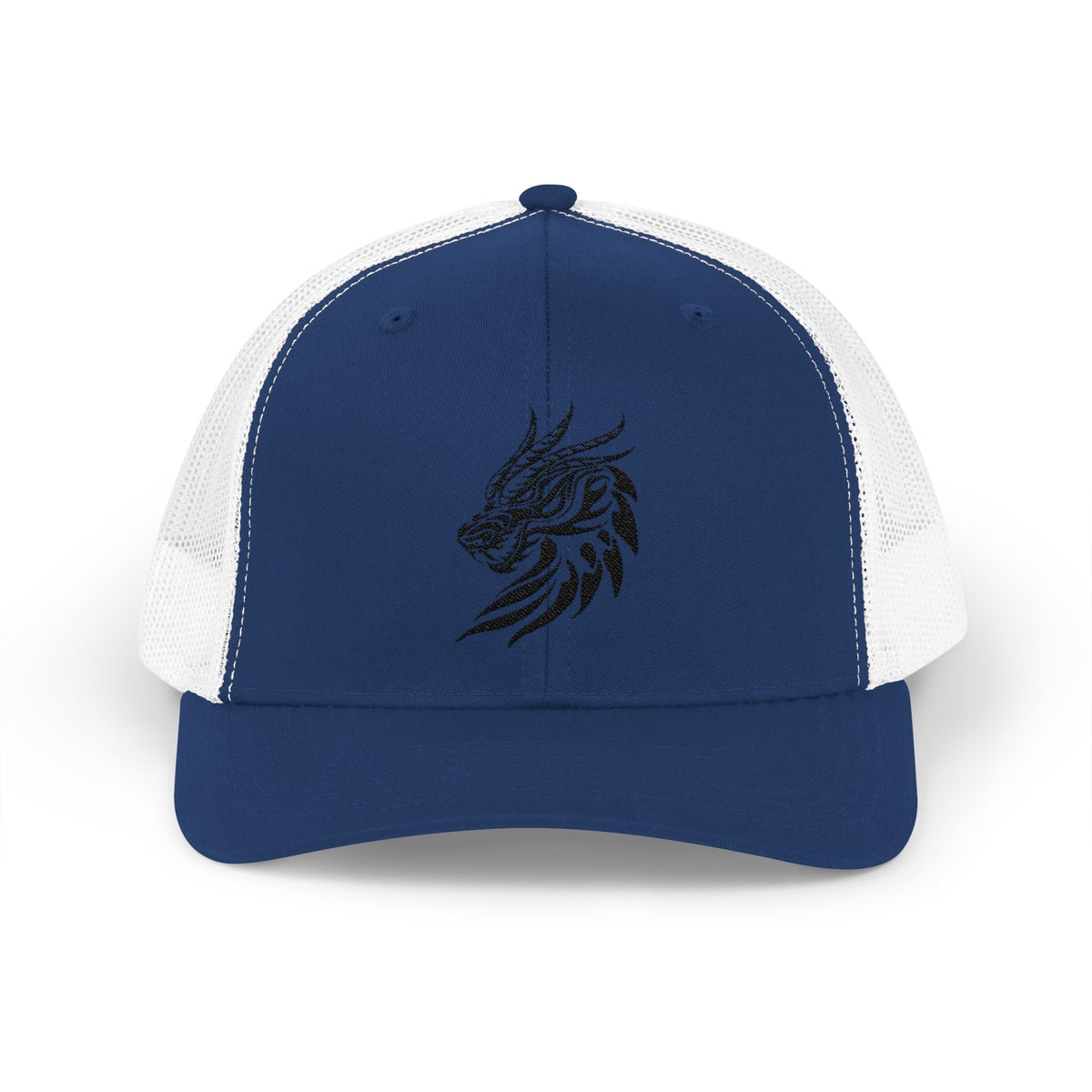 Trucker Cap — Black Tribal Dragon Snapback