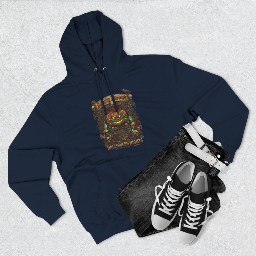Jack-O'-Lantern Shrine Halloween Hoodie — Spooky Pumpkin Graphic Pullover