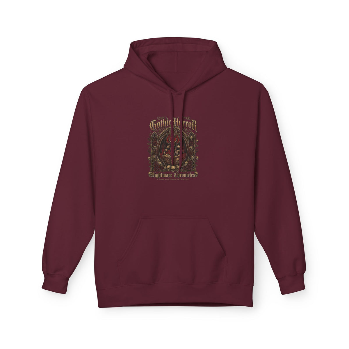 Vintage Botanical 'Autumn Camper' Hoodie — Retro Forest Camping Graphic