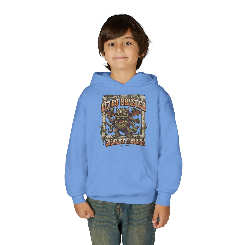 Youth Hoodie — "Retro Monster: Creature Feature" Graphic Pullover