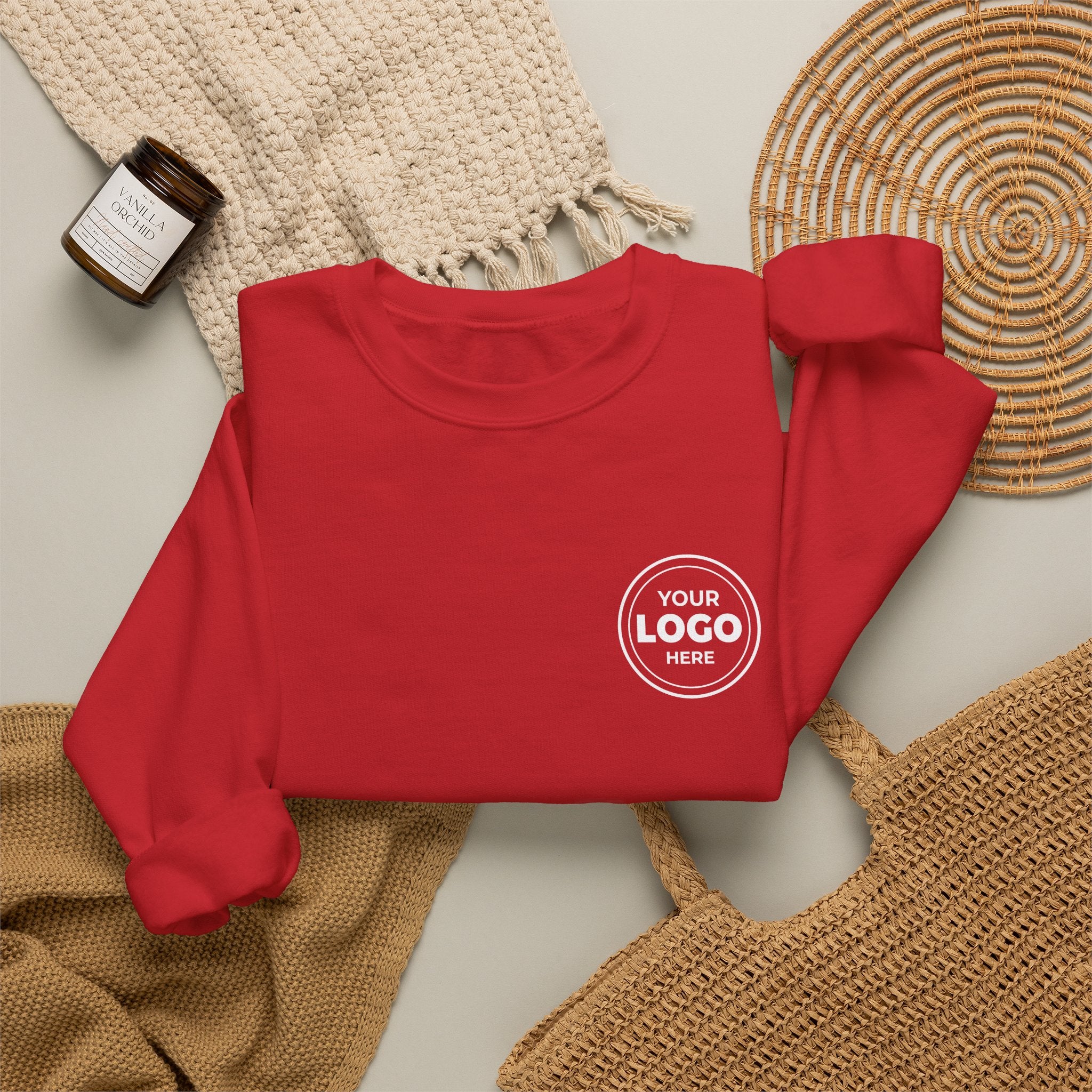 Crewneck Sweatshirt — Custom Logo Chest & Back Design