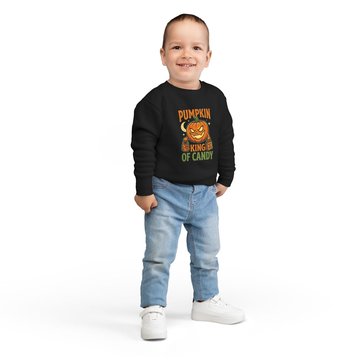 Toddler Sweatshirt - 'Pumpkin King of Candy' Halloween Pullover