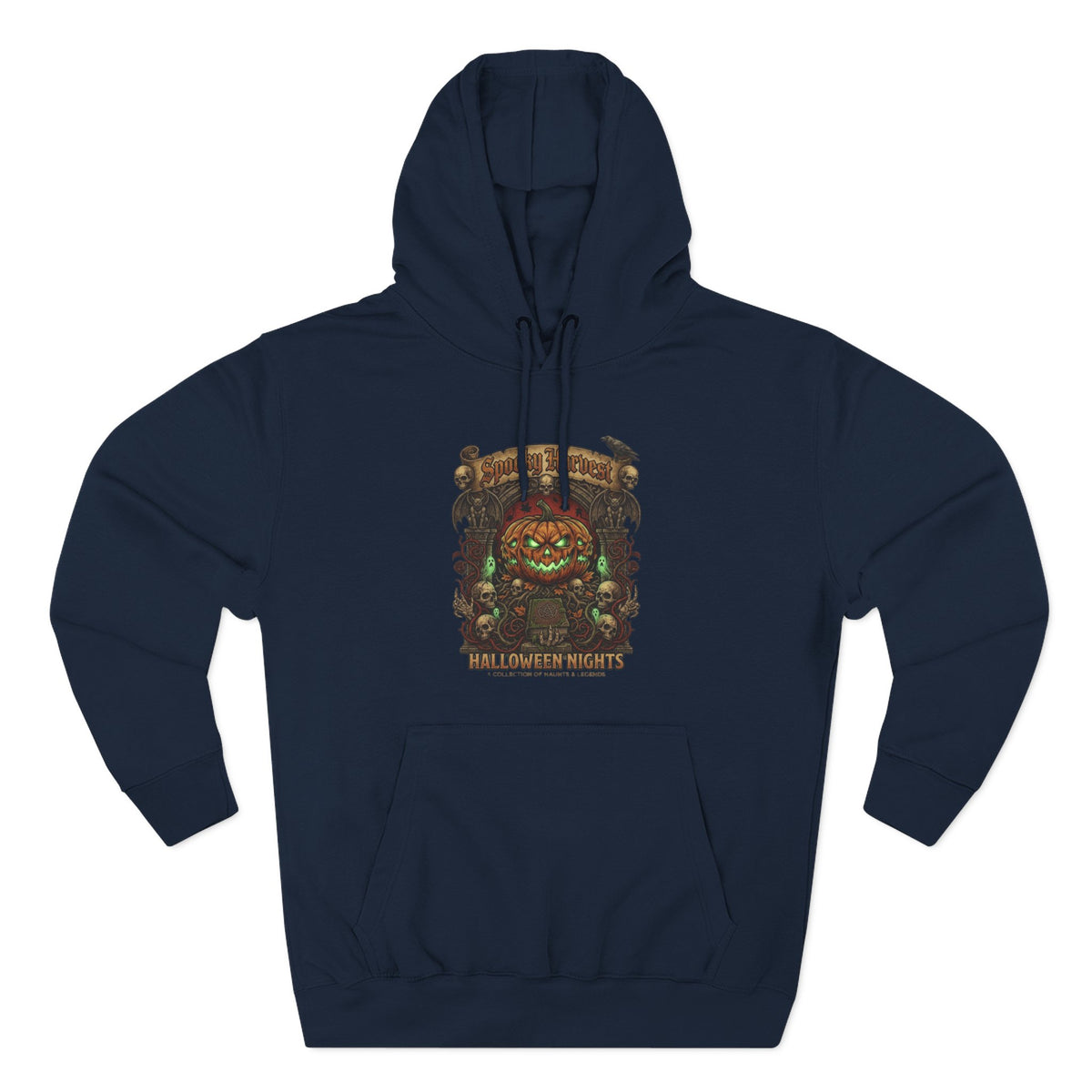 Jack-O'-Lantern Shrine Halloween Hoodie — Spooky Pumpkin Graphic Pullover