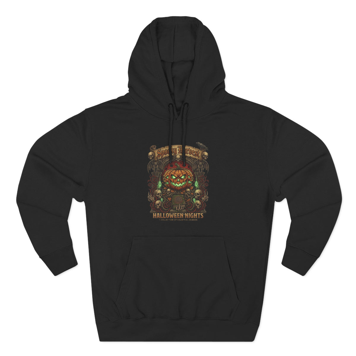Jack-O'-Lantern Shrine Halloween Hoodie — Spooky Pumpkin Graphic Pullover