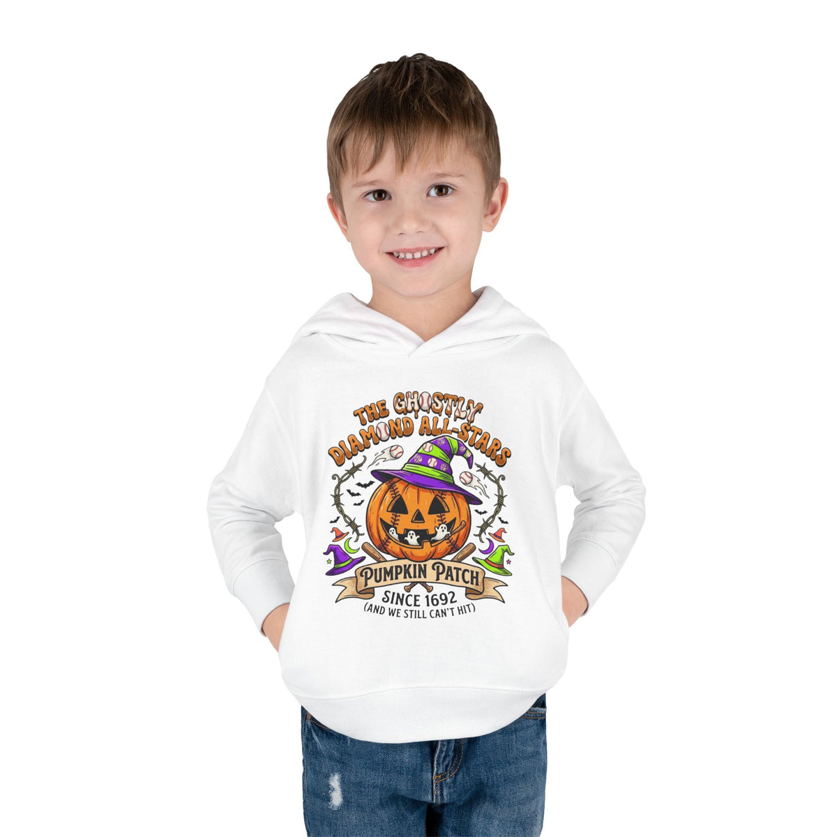 Toddler Hoodie - Cute Halloween Pumpkin Patch Pullover ("Pumpkin Patch Since 1692")