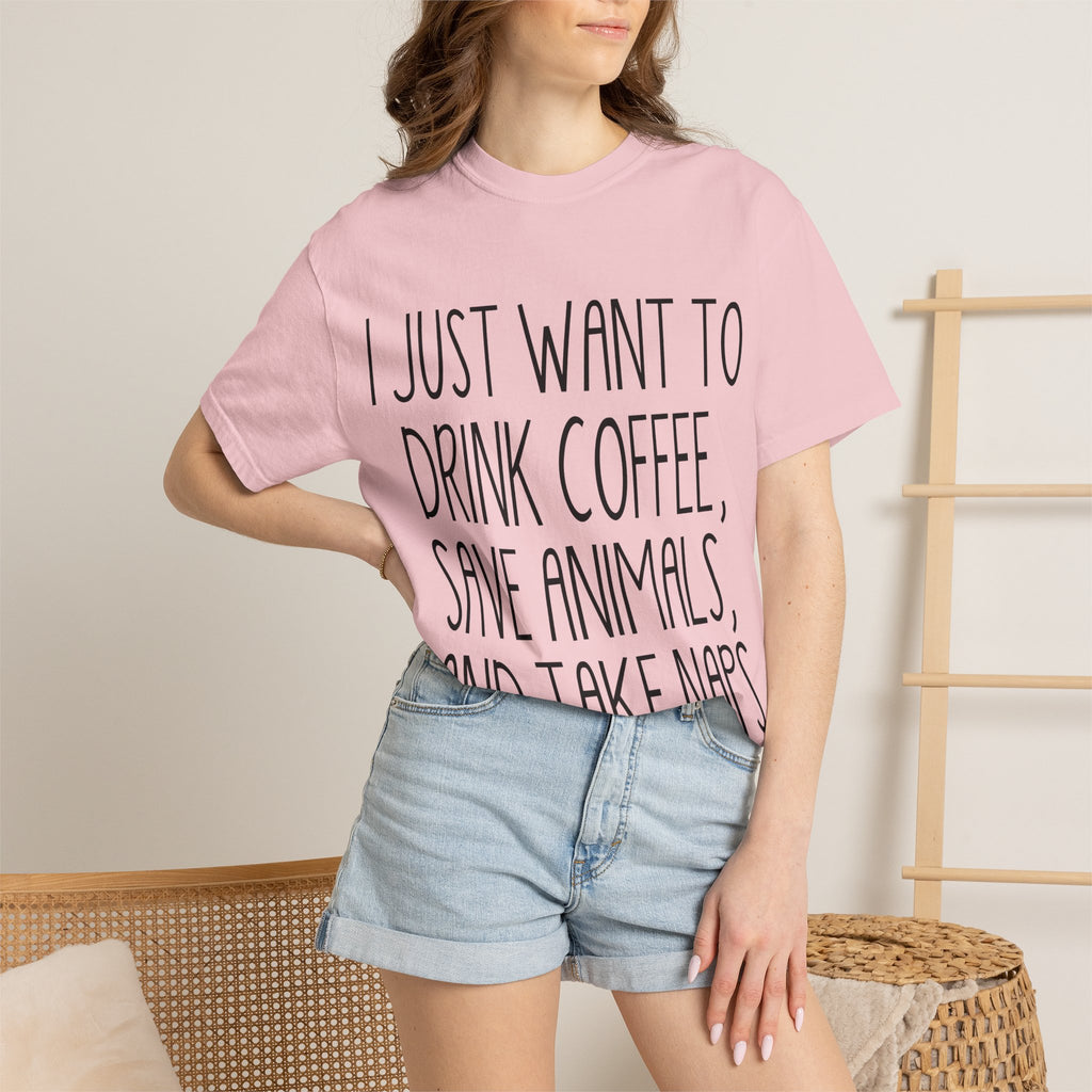 Coffee, Save Animals & Naps T-Shirt