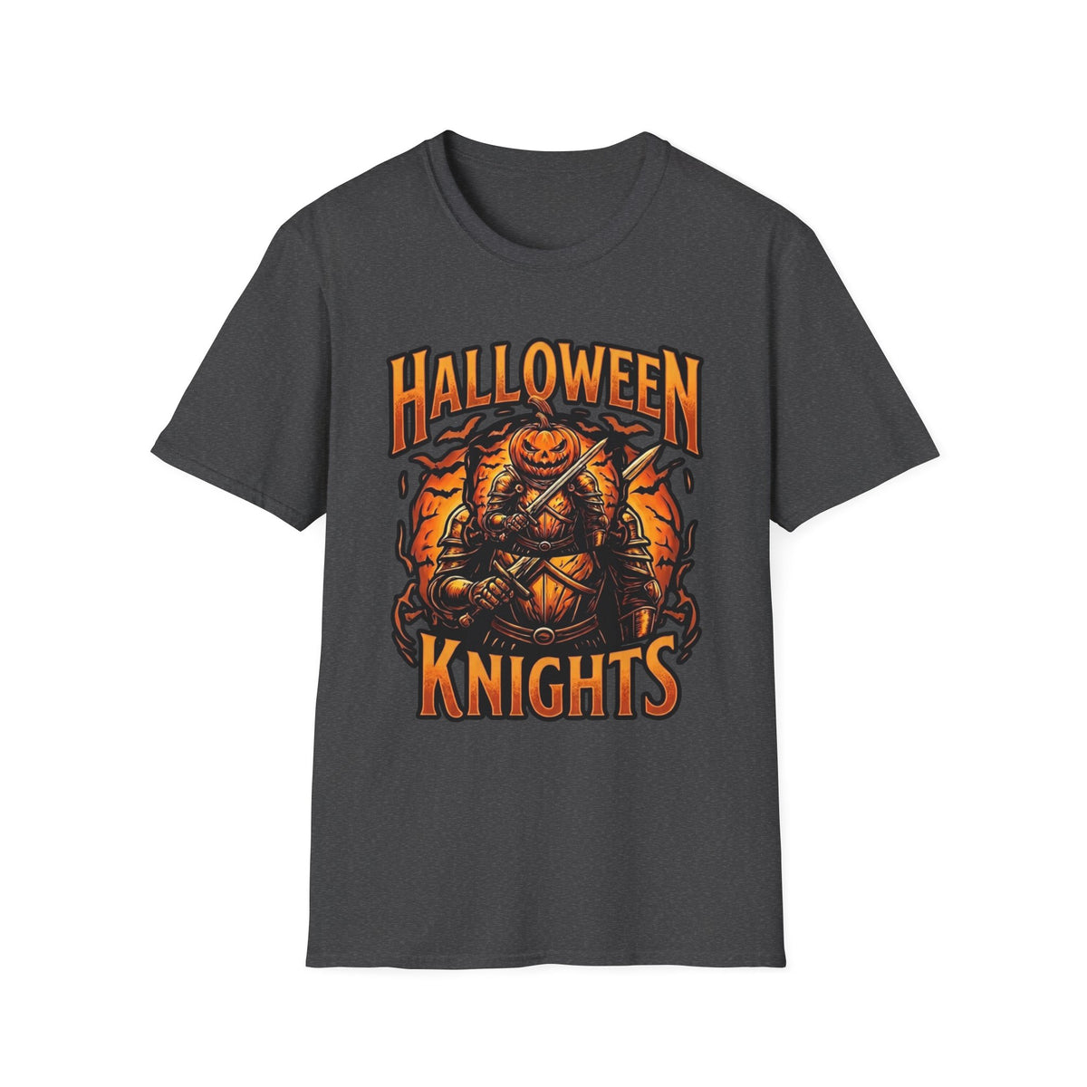 Halloween Knights T-Shirt — Pumpkin Knight Graphic Tee for Halloween