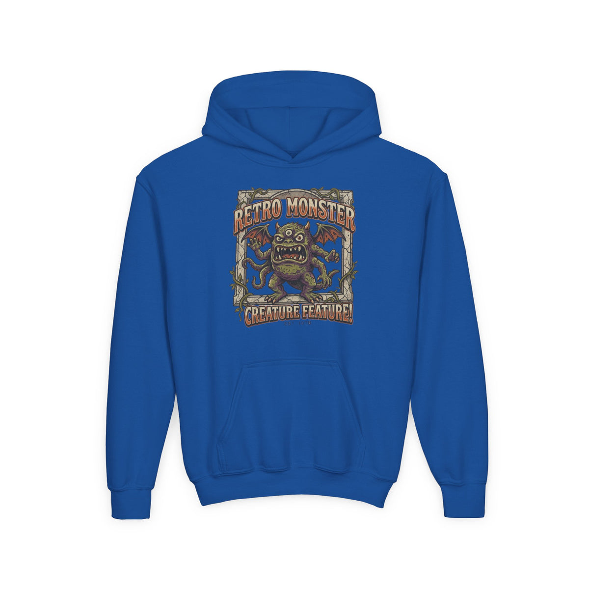 Youth Hoodie — "Retro Monster: Creature Feature" Graphic Pullover