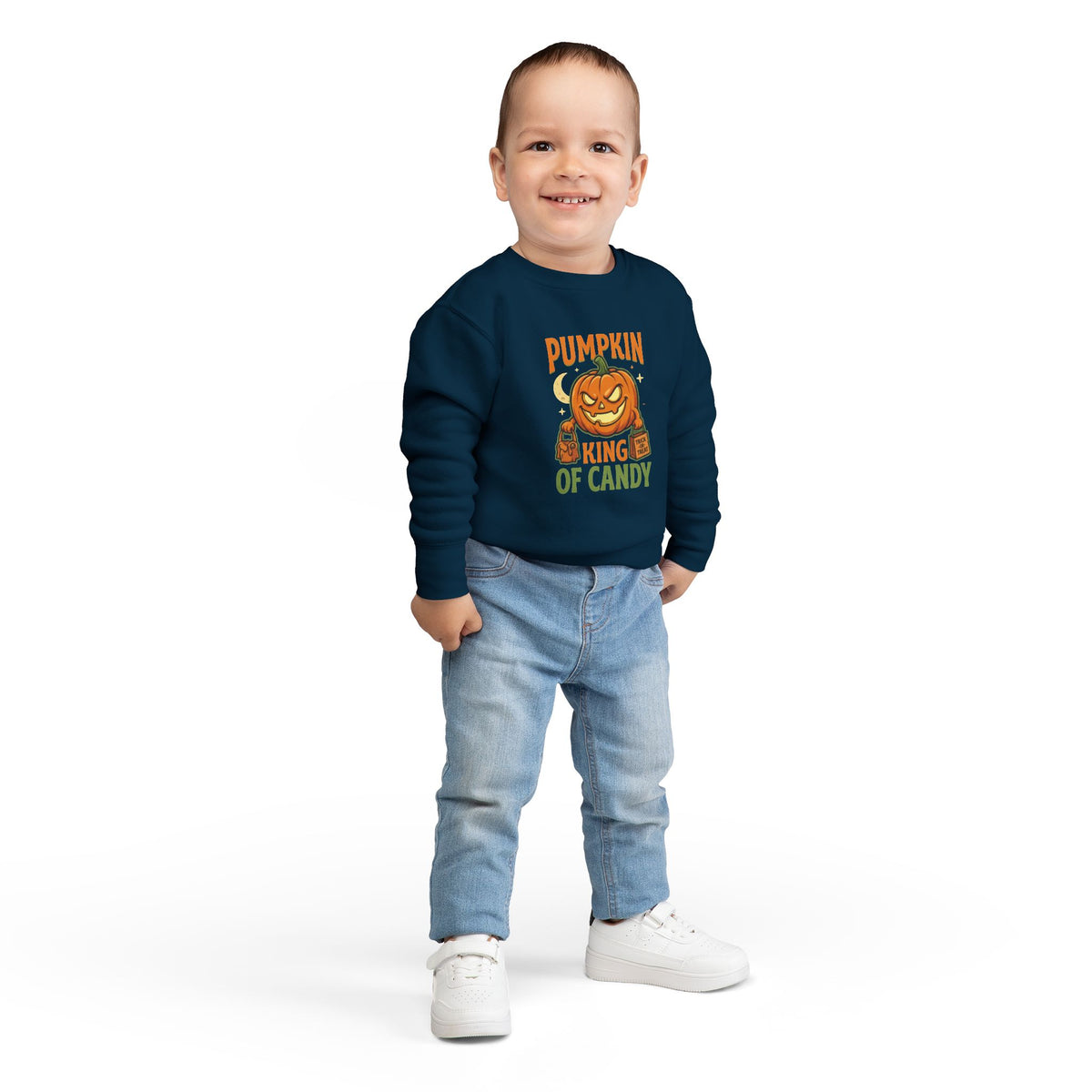 Toddler Sweatshirt - 'Pumpkin King of Candy' Halloween Pullover