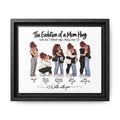 Framed Matte Canvas - "The Evolution of a Mom Hug Girl" Illustration (Mother & Daughter Stages)