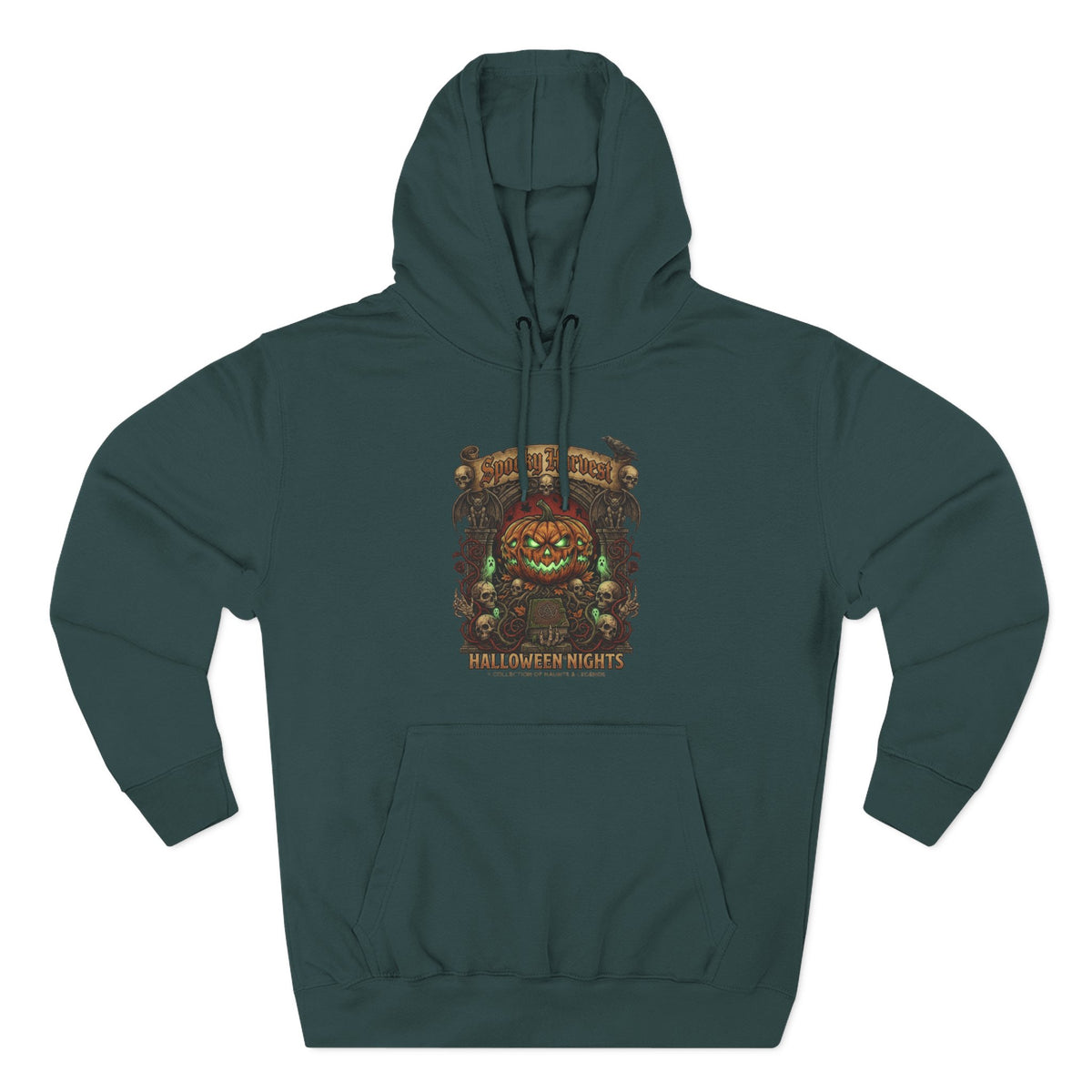 Jack-O'-Lantern Shrine Halloween Hoodie — Spooky Pumpkin Graphic Pullover