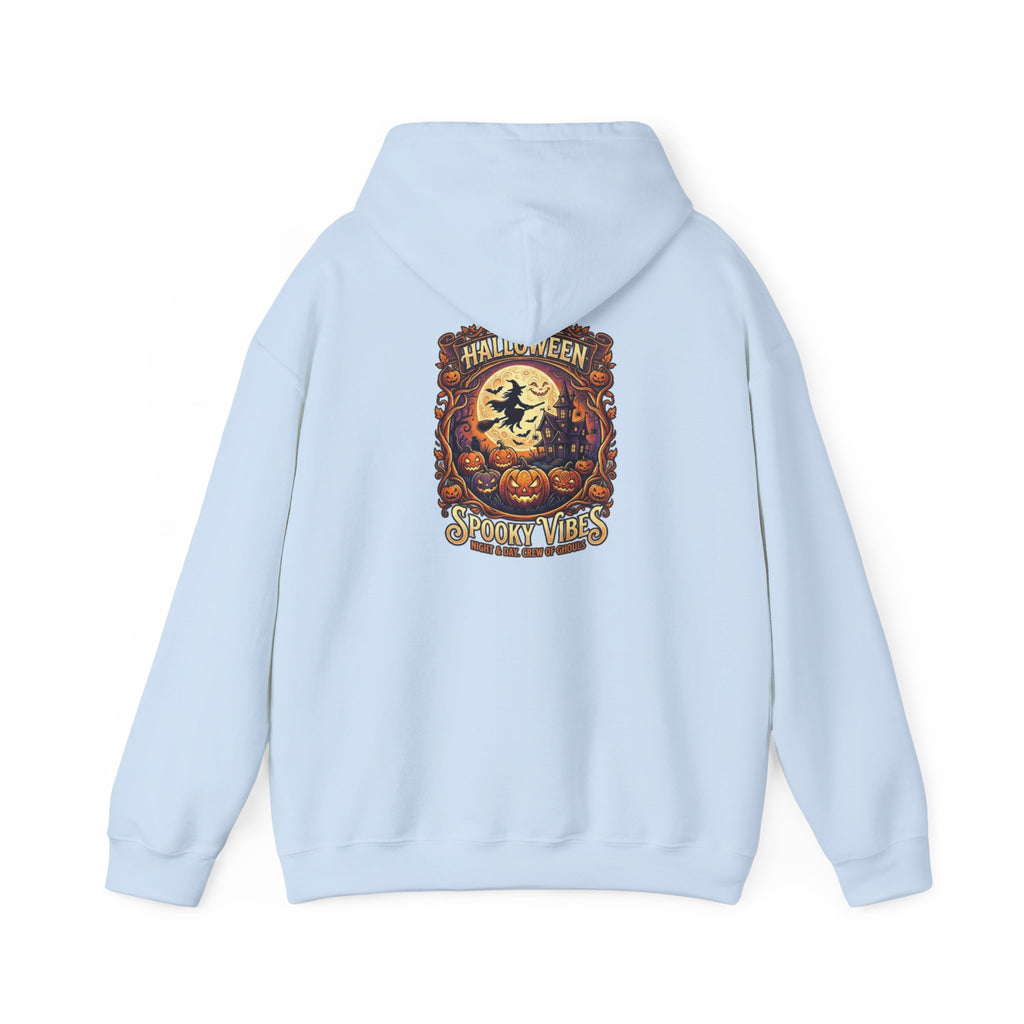 Halloween Pumpkin Hoodie — Happy Halloween Vintage Witch & Spooky Vibes Pullover