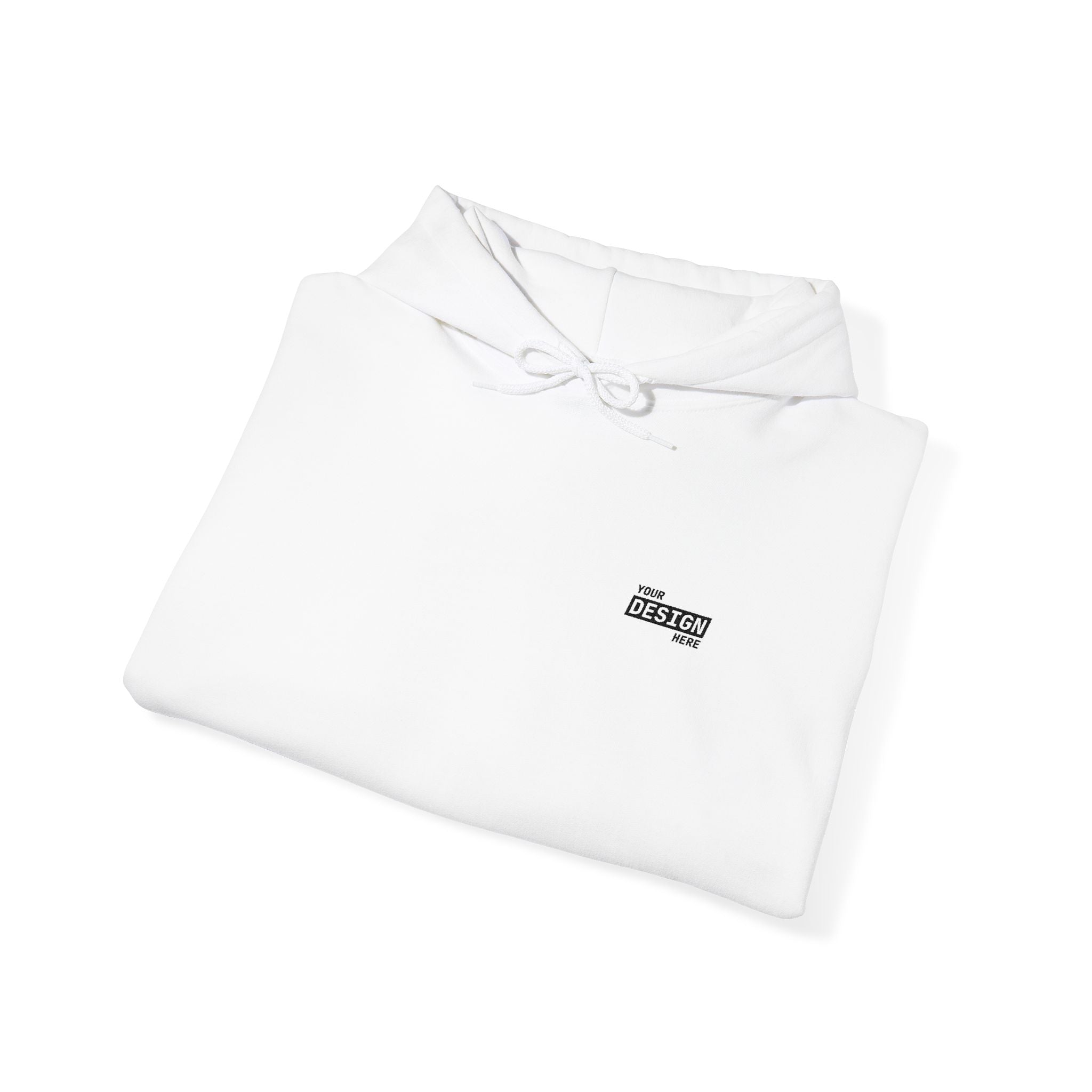 Minimalist Chest Logo Hoodie — Small Script Graphic Sweatshirt