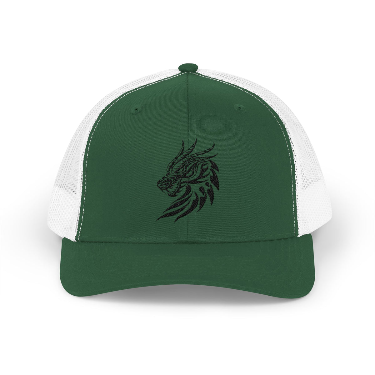 Trucker Cap — Black Tribal Dragon Snapback