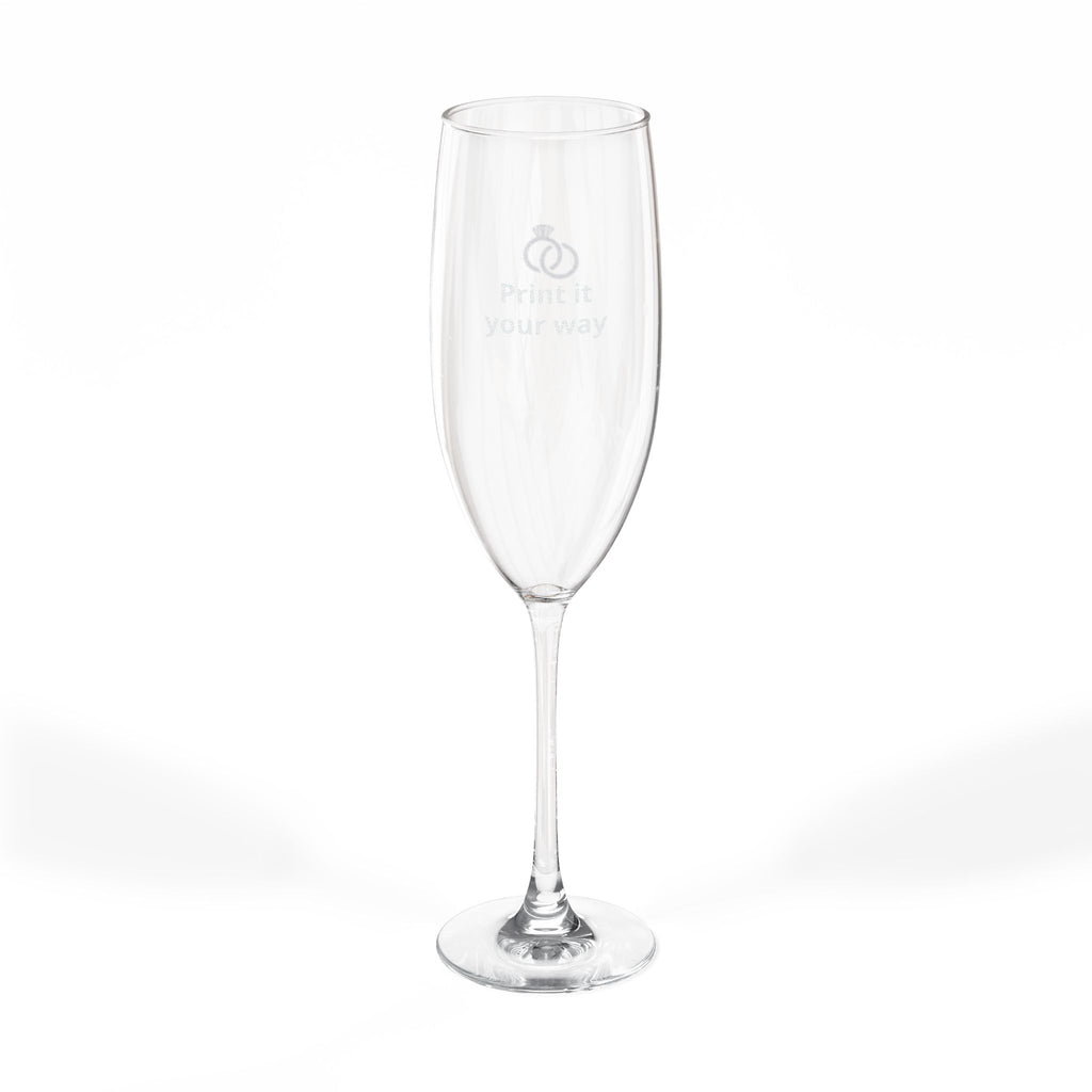 Engraved 8oz Champagne Flute – Personalized Wedding & Celebration Glass