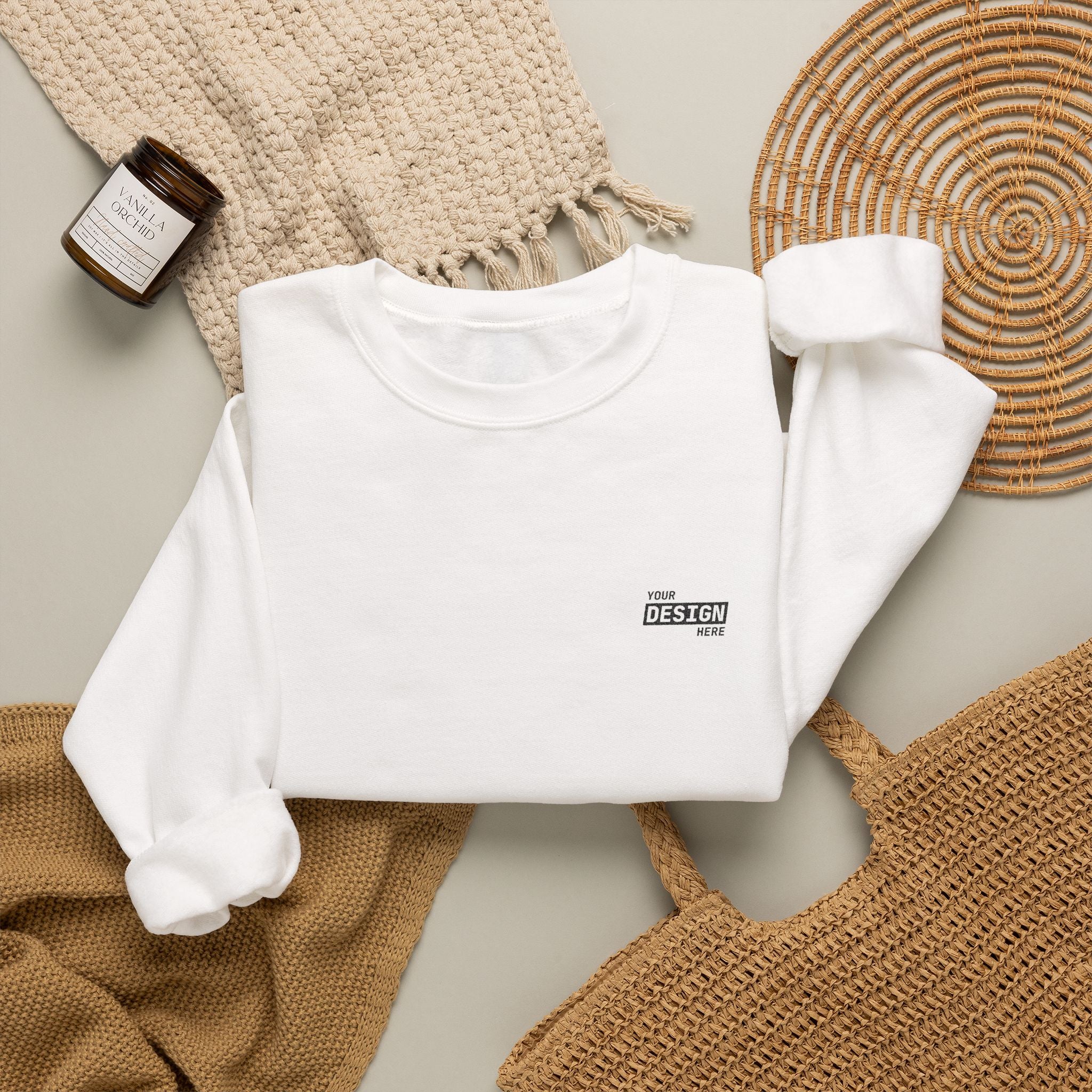 Minimal 'The Good Vibes' Crewneck Sweatshirt