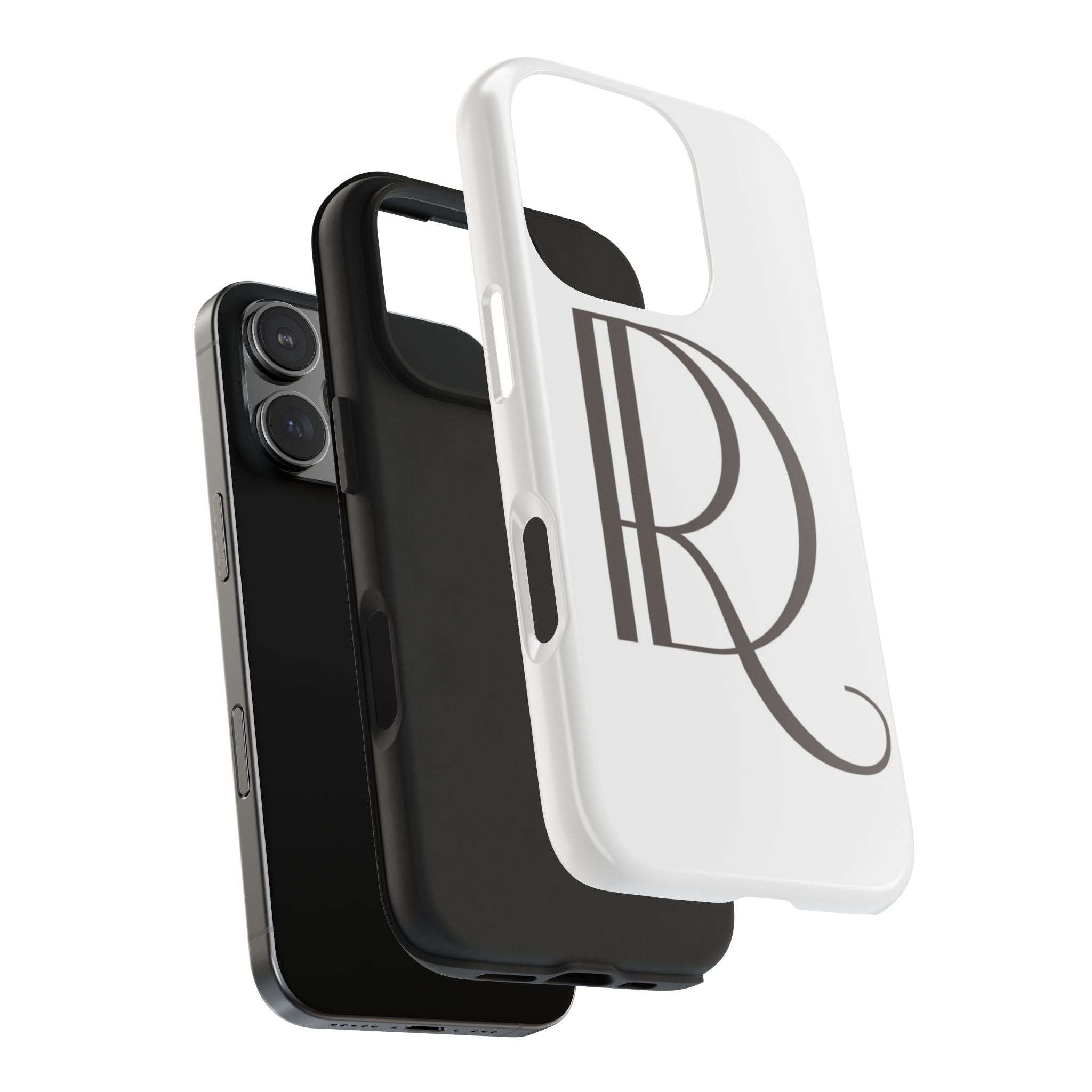 Monogram R Tough Phone Case — Elegant Initial Protective Case