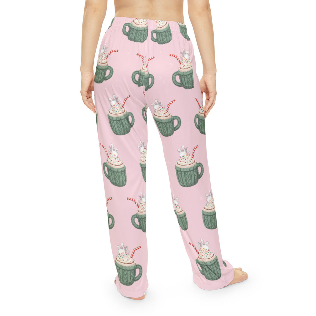 Women's Pink Christmas Hot Cocoa Mug Pajama Pants