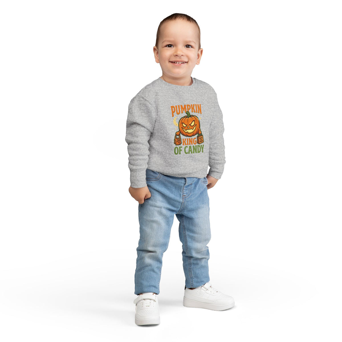 Toddler Sweatshirt - 'Pumpkin King of Candy' Halloween Pullover