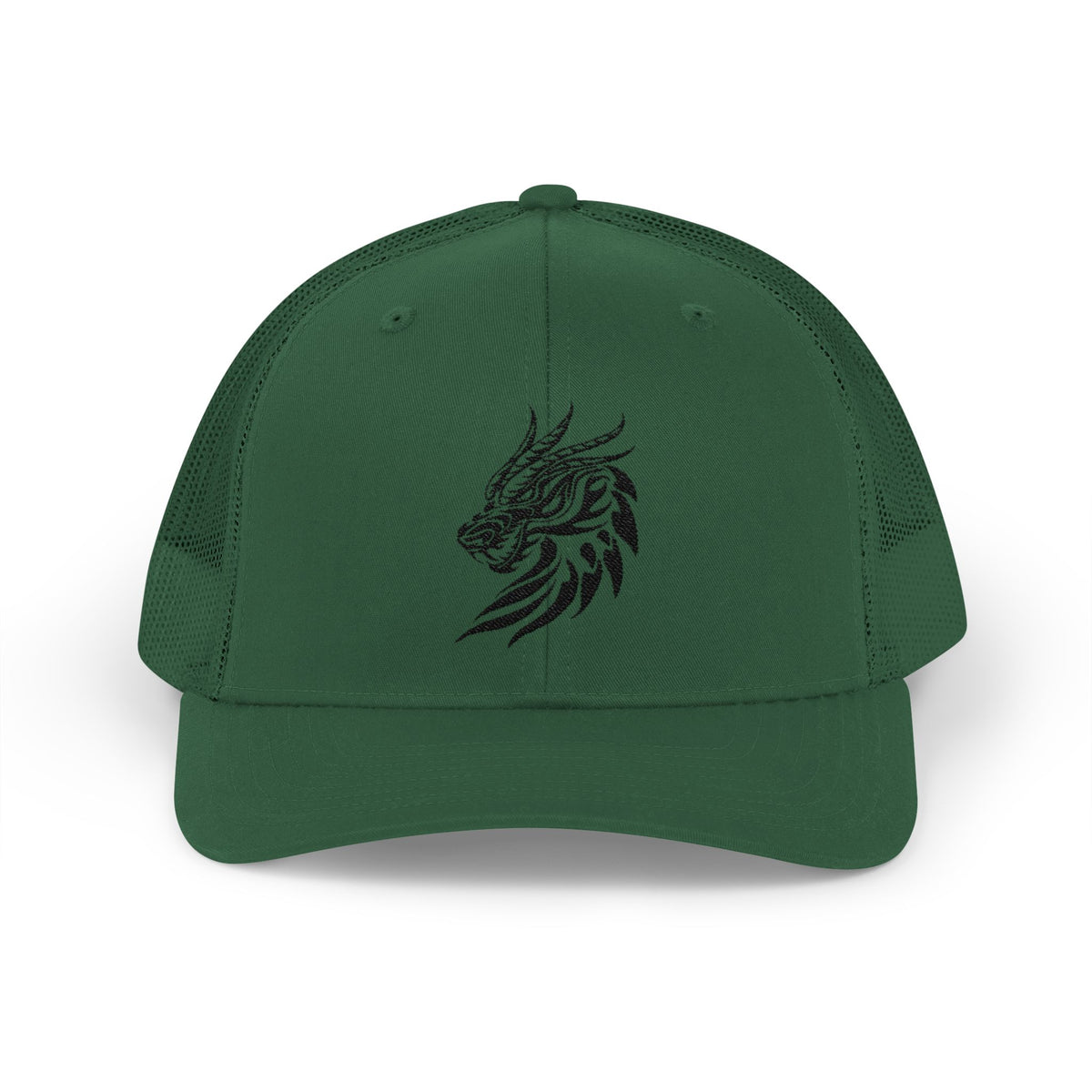 Trucker Cap — Black Tribal Dragon Snapback