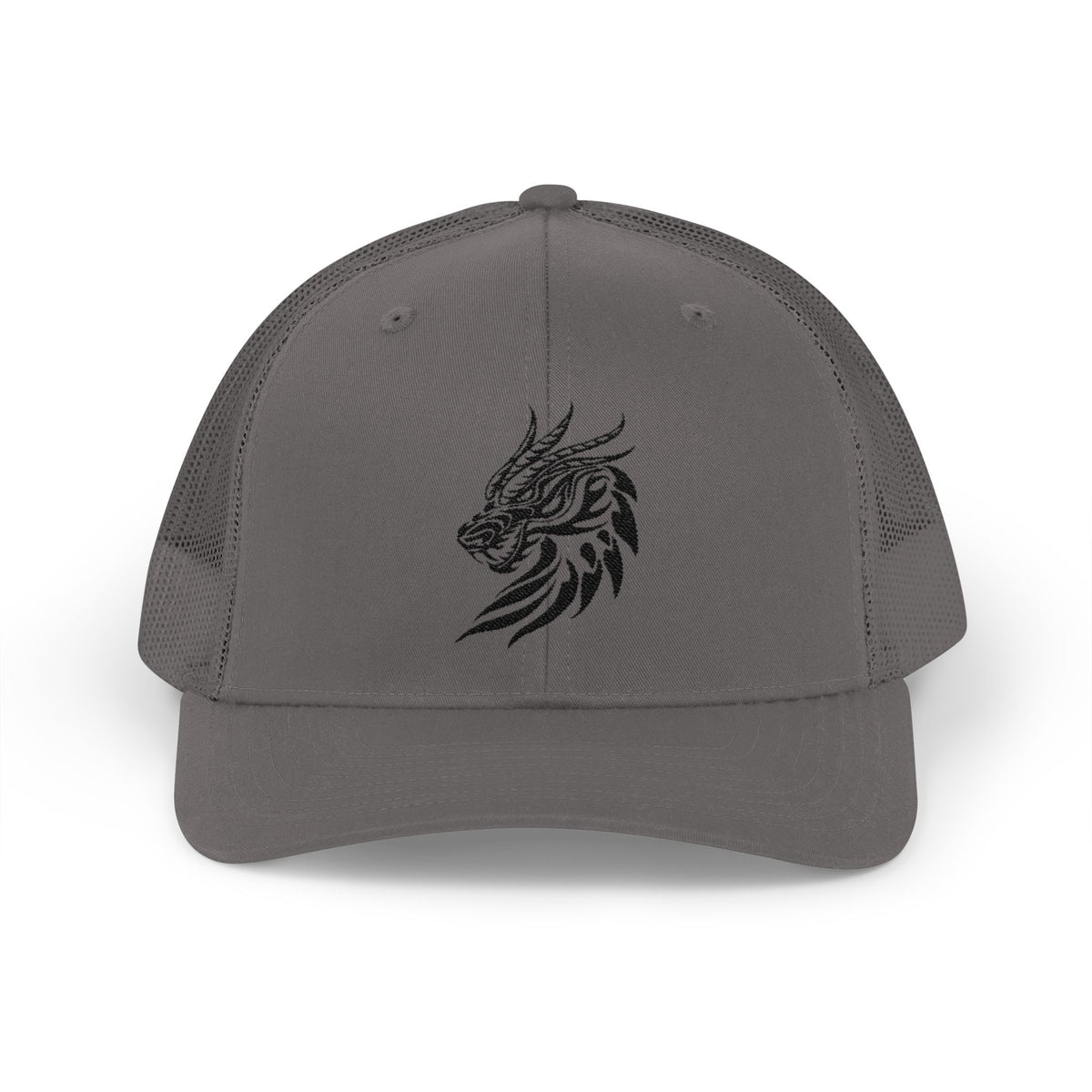 Trucker Cap — Black Tribal Dragon Snapback