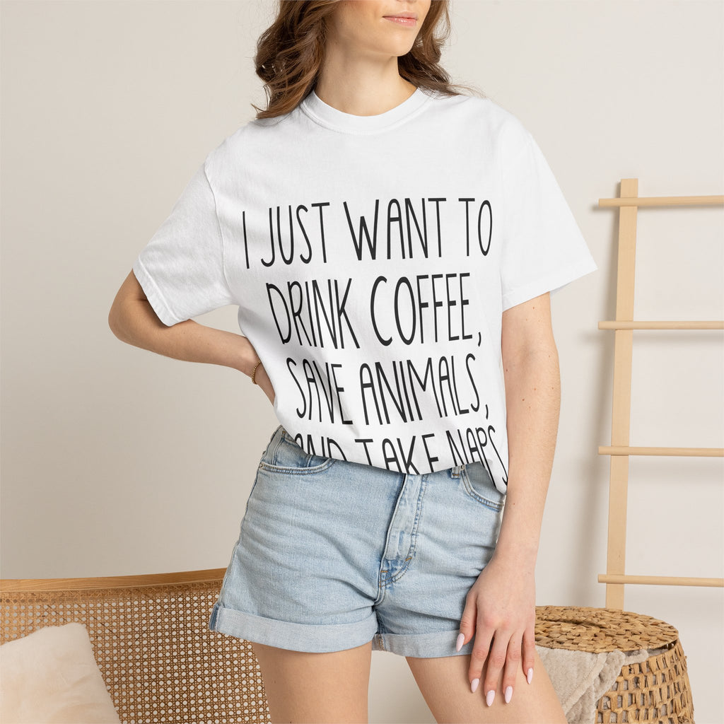 Coffee, Save Animals & Naps T-Shirt
