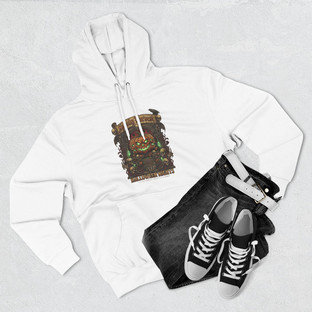 Jack-O'-Lantern Shrine Halloween Hoodie — Spooky Pumpkin Graphic Pullover