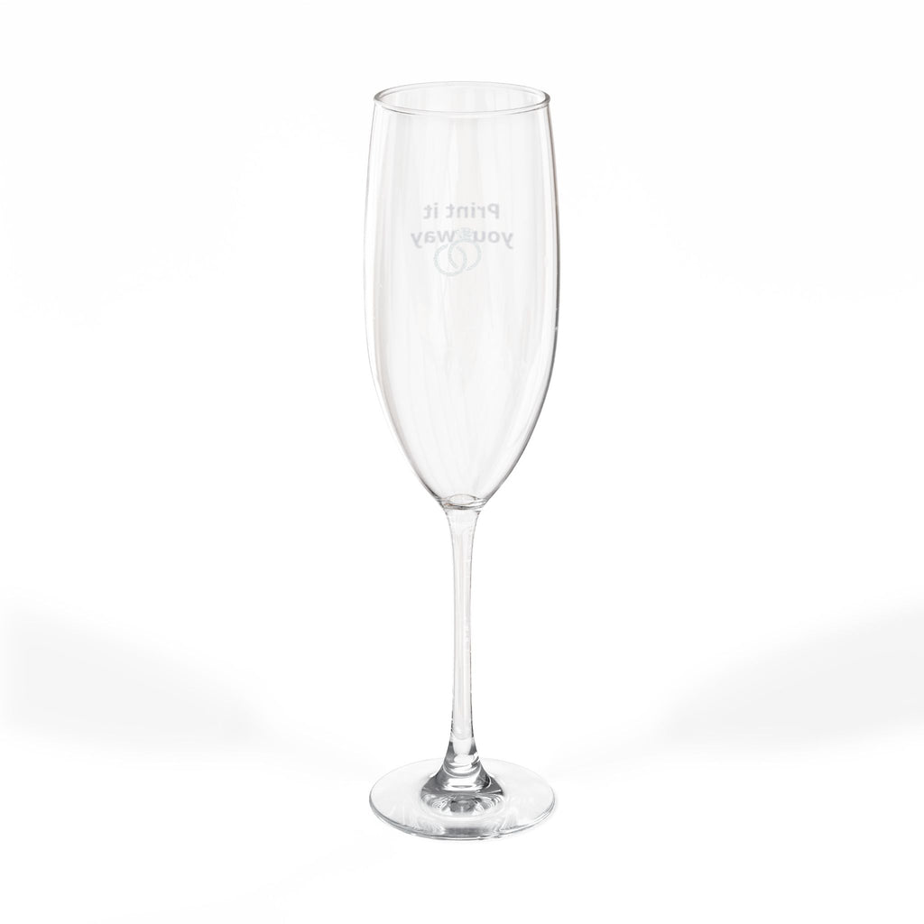 Engraved 8oz Champagne Flute – Personalized Wedding & Celebration Glass
