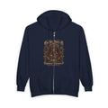 Zip Hoodie — Gothic 'God Be With You' Vintage Skull Design