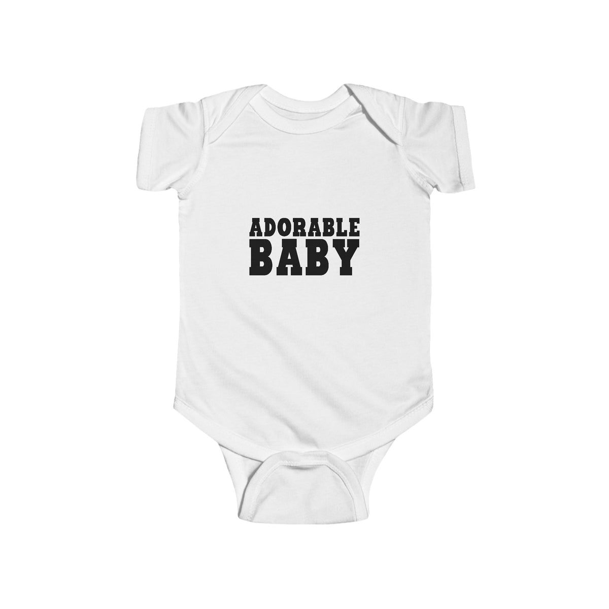 Infant Bodysuit - "Adorable Baby" Graphic Baby Onesie, Newborn Gift