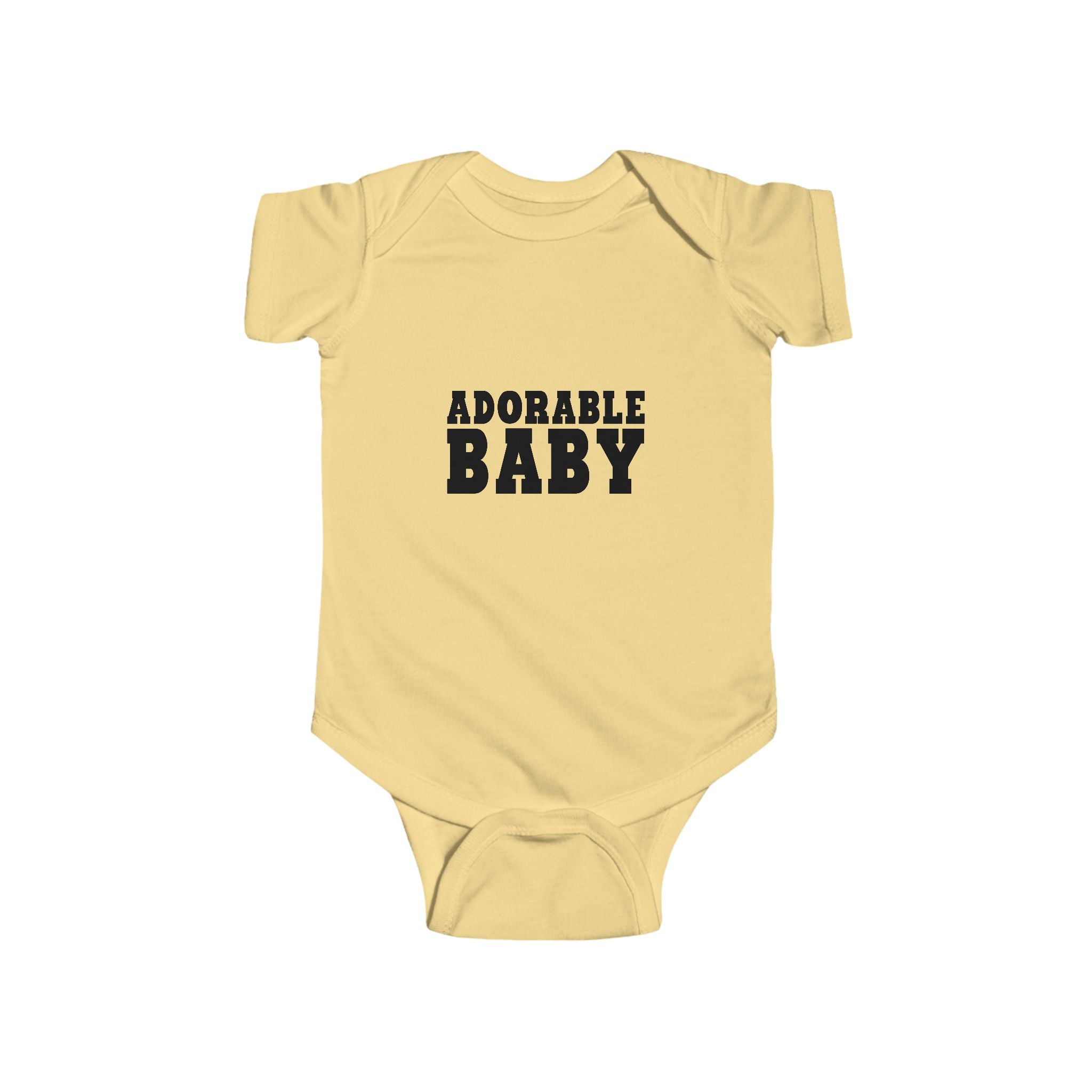 Infant Bodysuit - "Adorable Baby" Graphic Baby Onesie, Newborn Gift