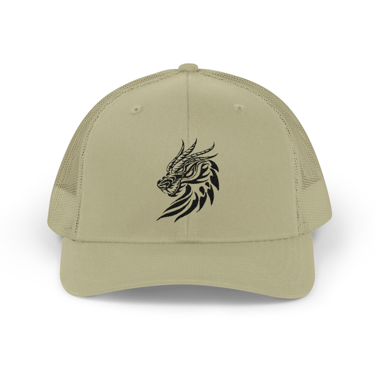 Trucker Cap — Black Tribal Dragon Snapback