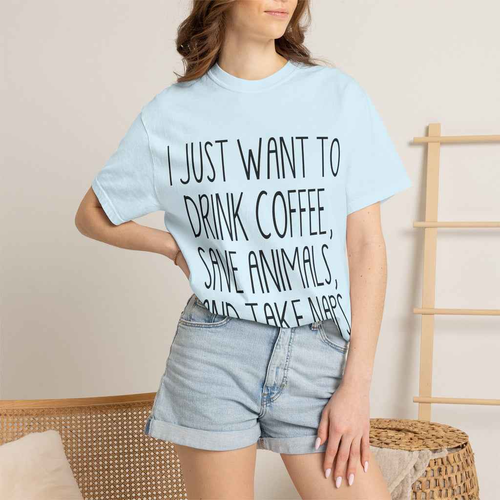 Coffee, Save Animals & Naps T-Shirt