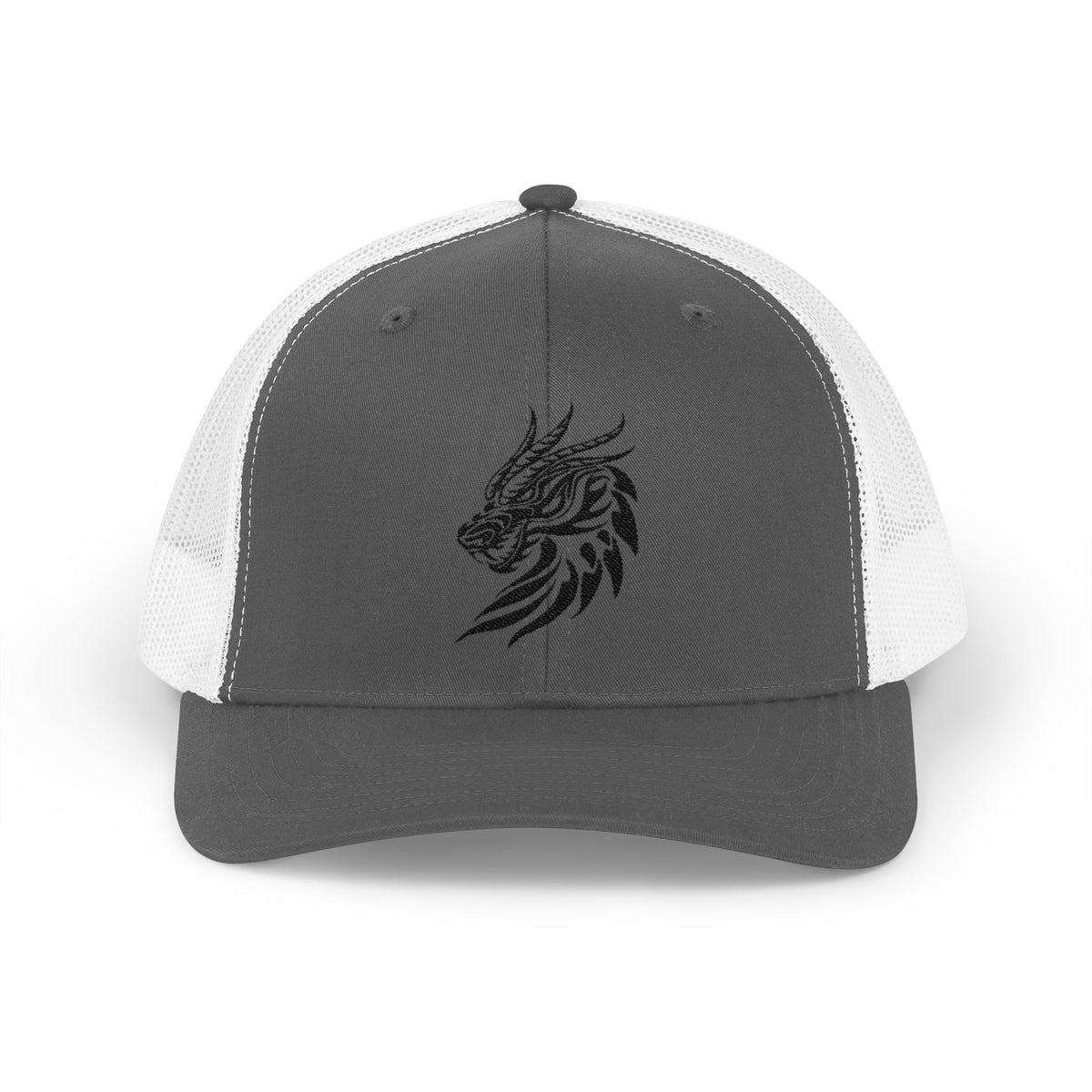 Trucker Cap — Black Tribal Dragon Snapback