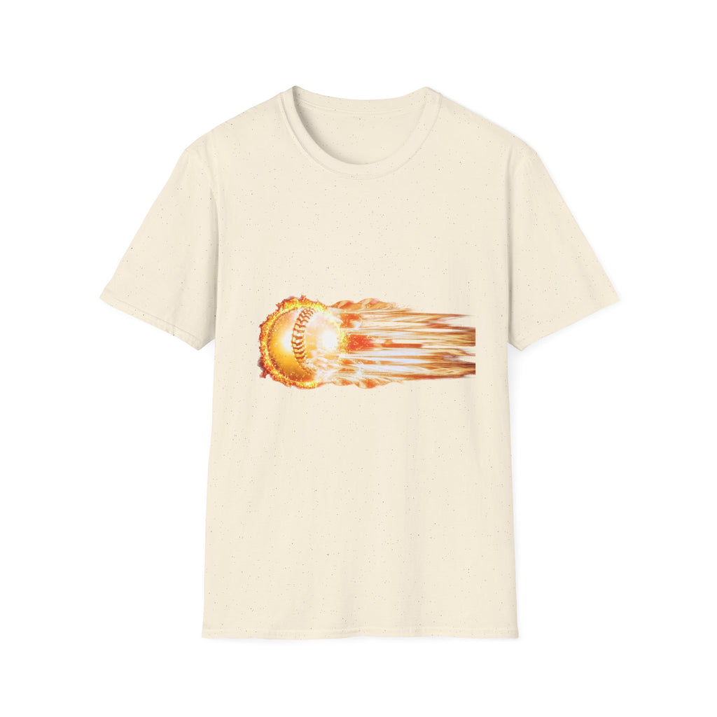 Baseball Fireball T-Shirt — Fast Pitch Meteor Graphic Tee